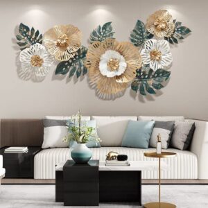 RHD Metal Abstract Floral Art/Wall Art/Wall Decore/Iron Wall Hanging/Wall Sculpture (RIYO DECOR) living room, dining room, home, office, café and for gift size (50 * 3 * 26) inches
